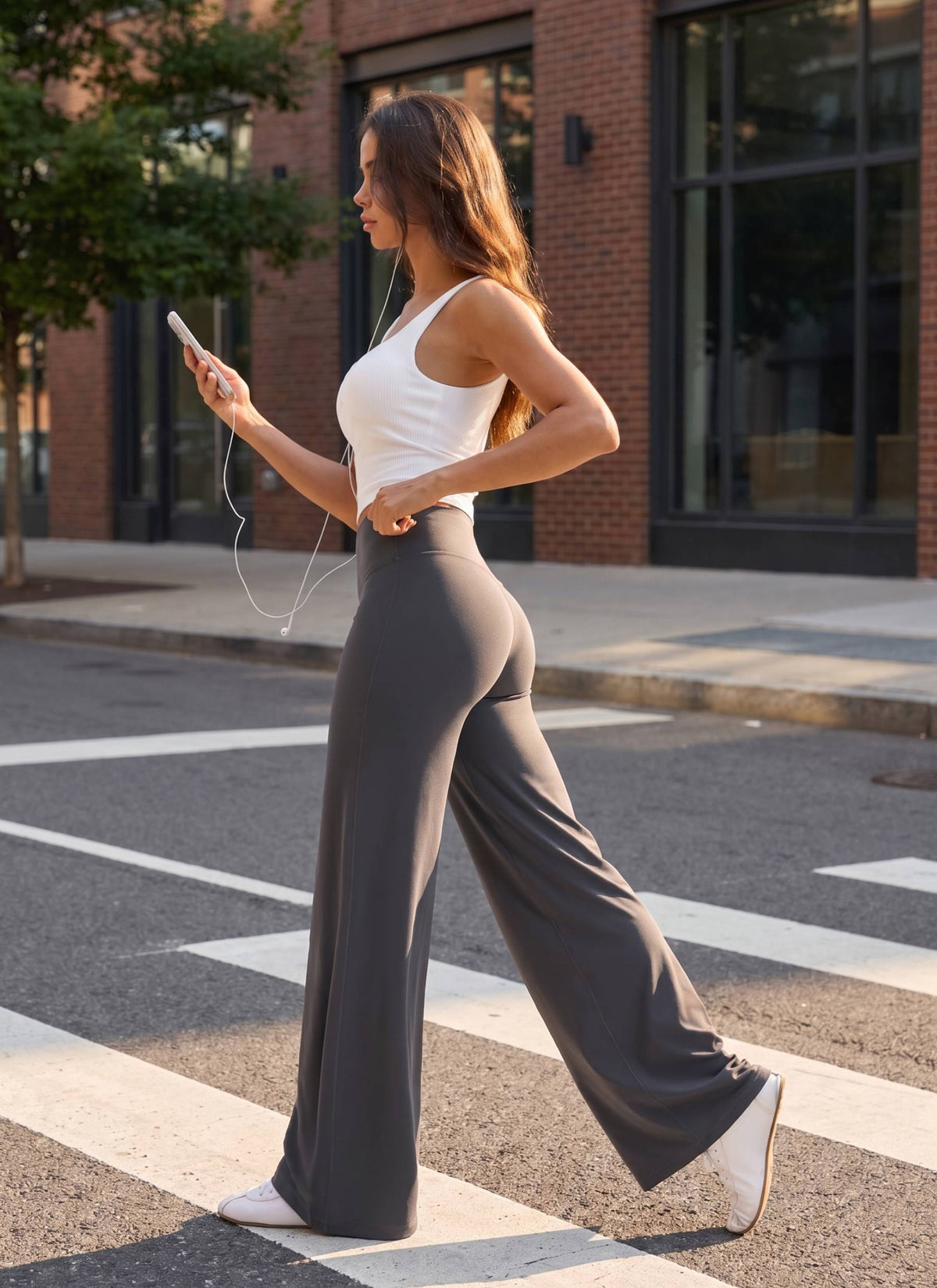 CRZ YOGA Mujer Softretch Pant Recta Sin Costura Tiro Alto 30