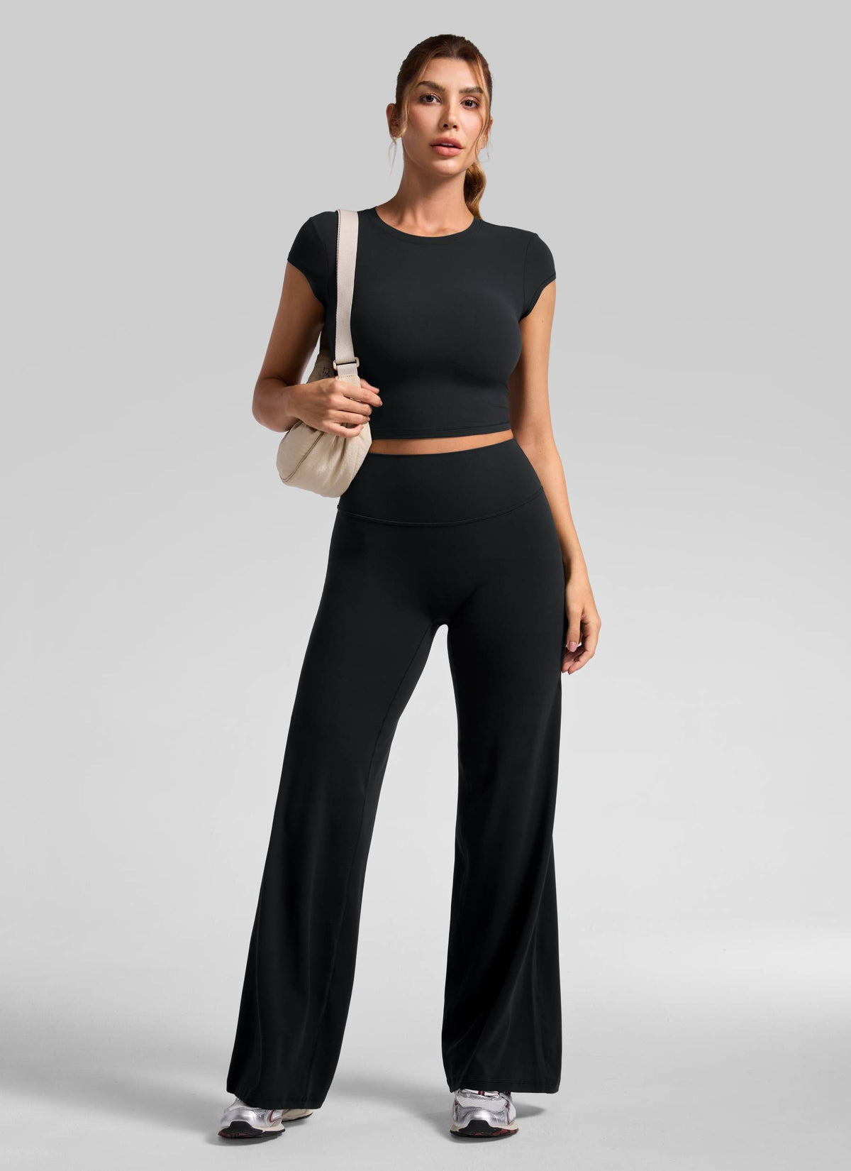 CRZ YOGA Mujer Softretch Pant Recta Sin Costura Tiro Alto 32