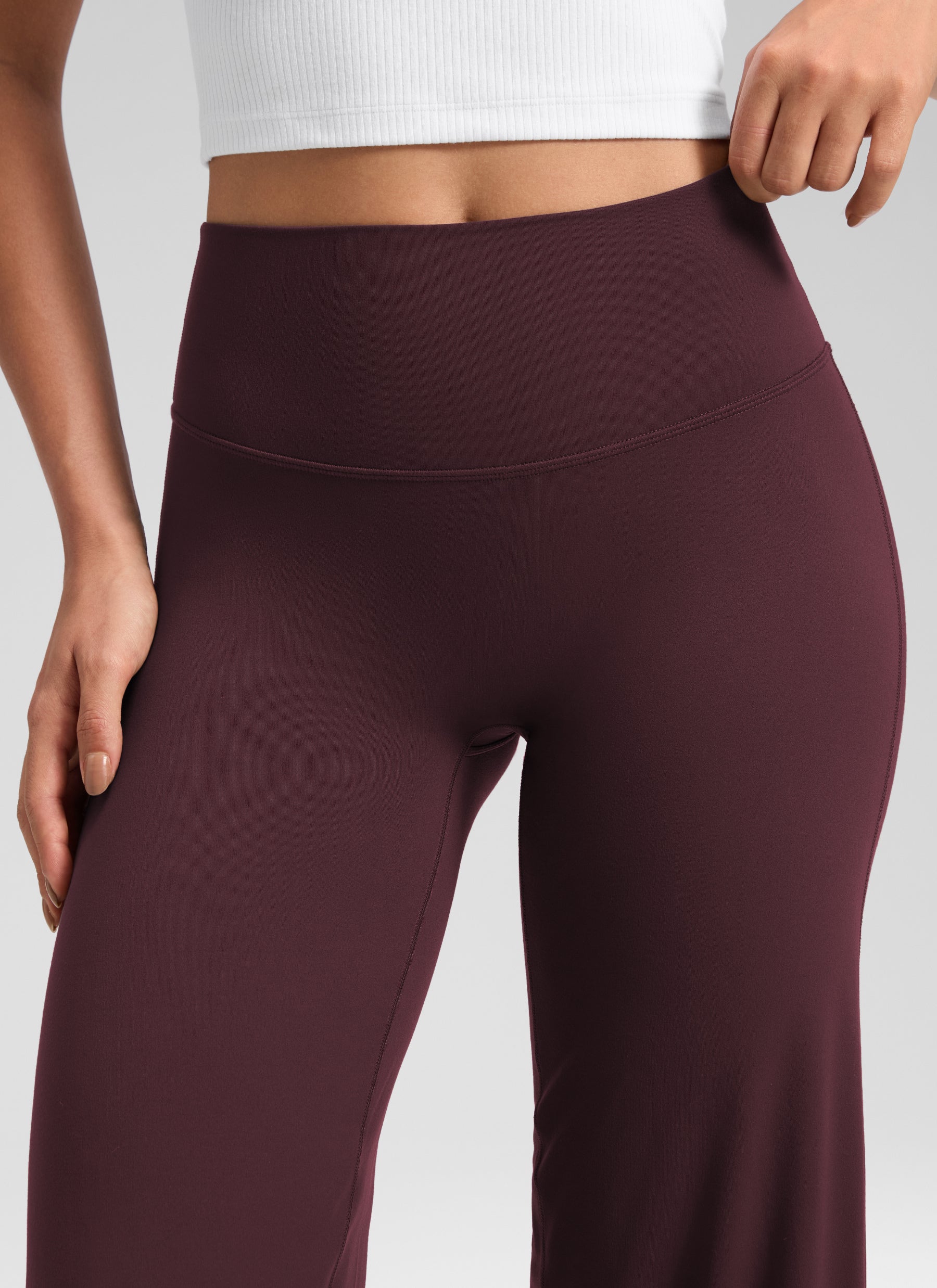 CRZ YOGA Mujer Softretch Pant Recta Sin Costura Tiro Alto 30