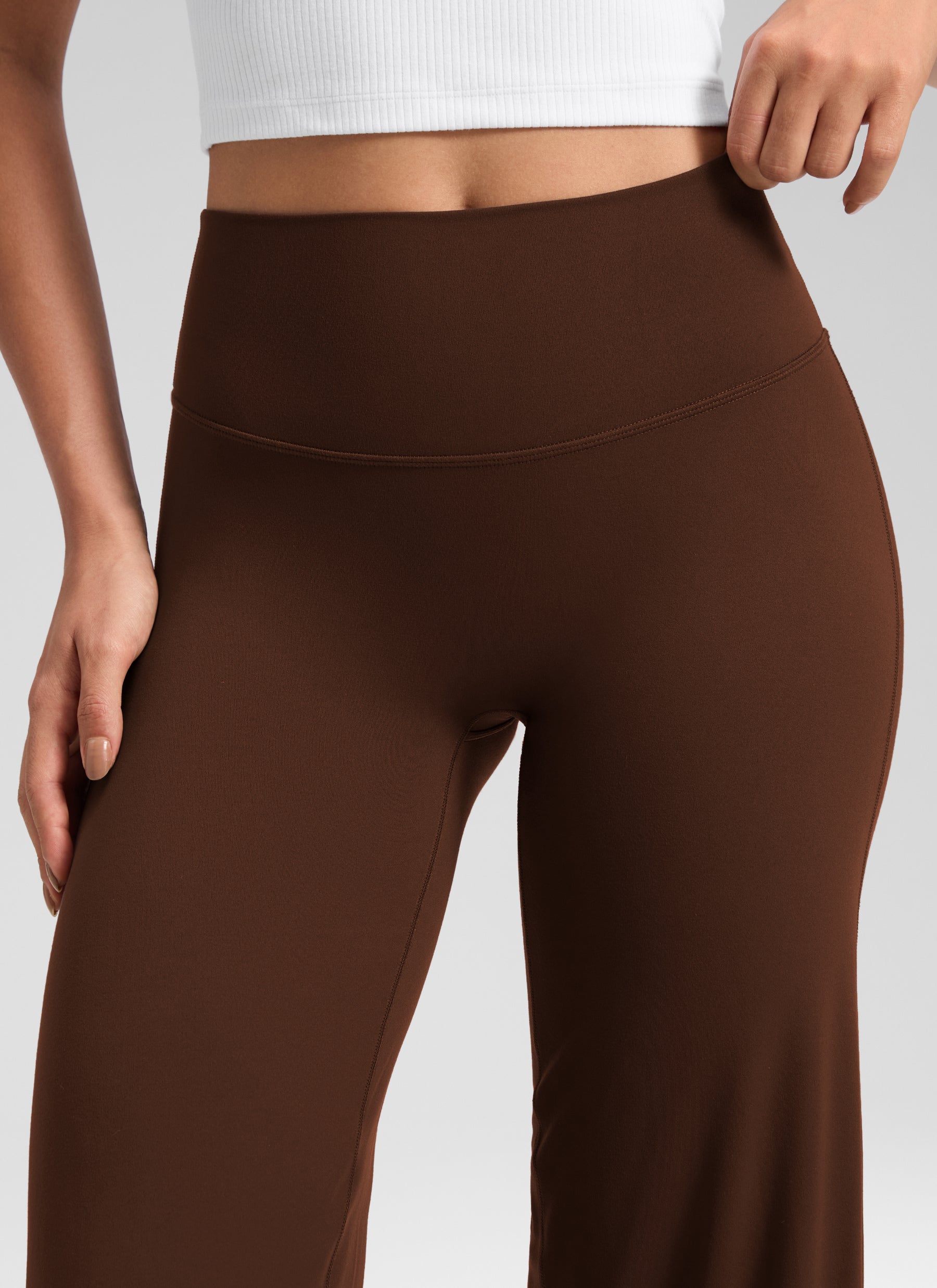 CRZ YOGA Mujer Softretch Pant Recta Sin Costura Tiro Alto 28