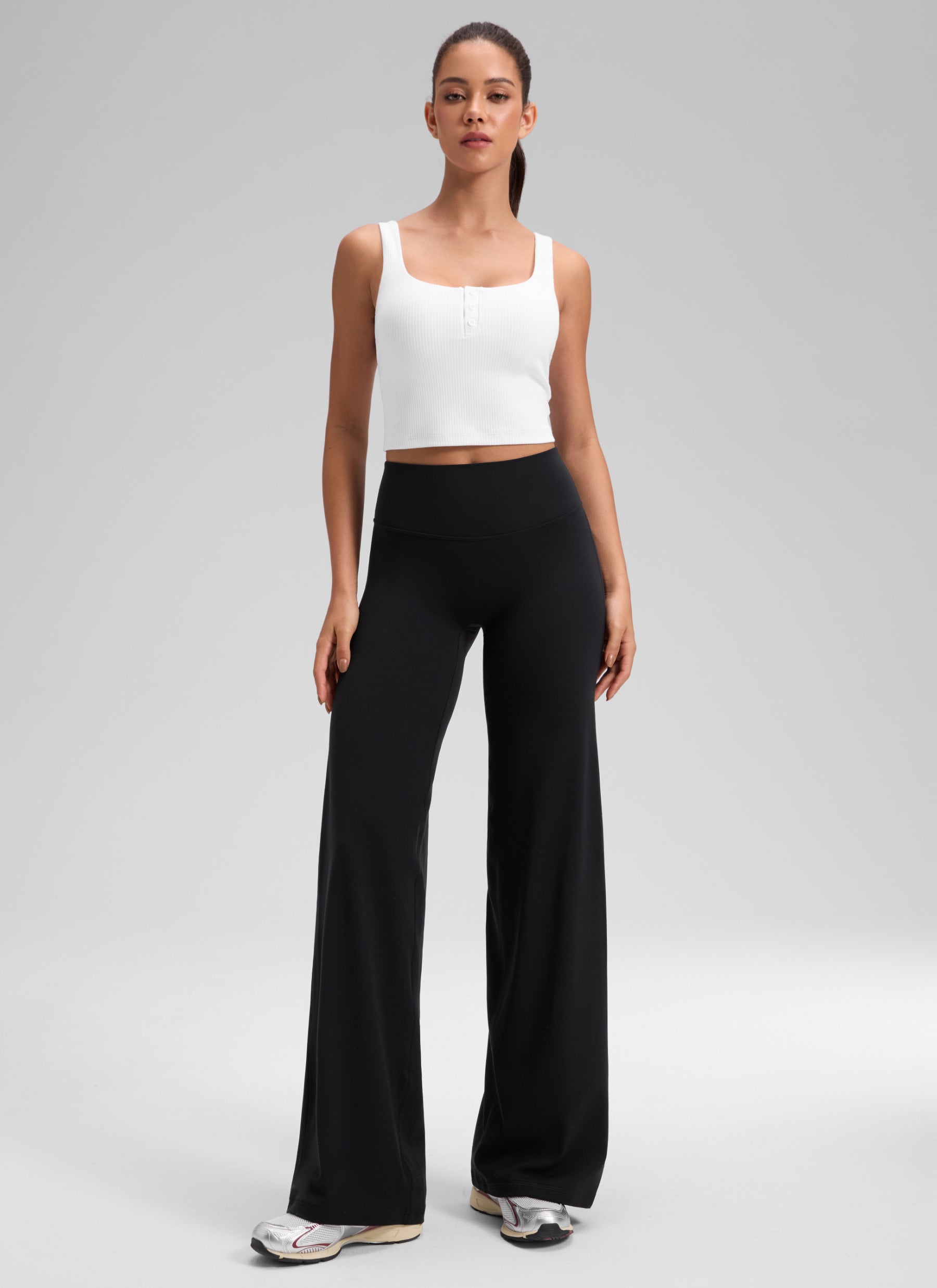 CRZ YOGA Mujer Softretch Pant Recta Sin Costura Tiro Alto 28