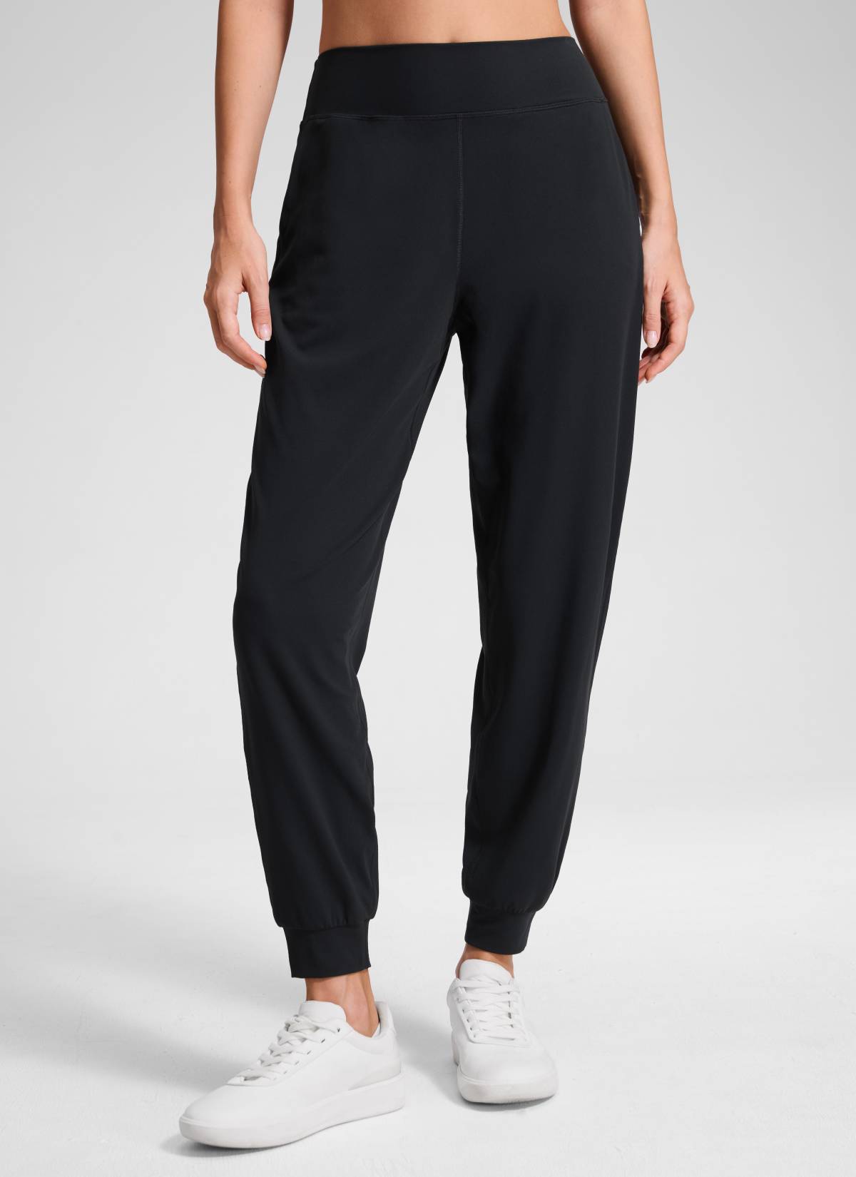 CRZ YOGA Chicas Jogger de Cintura Alta Butterluxe con Bolsillos Negro