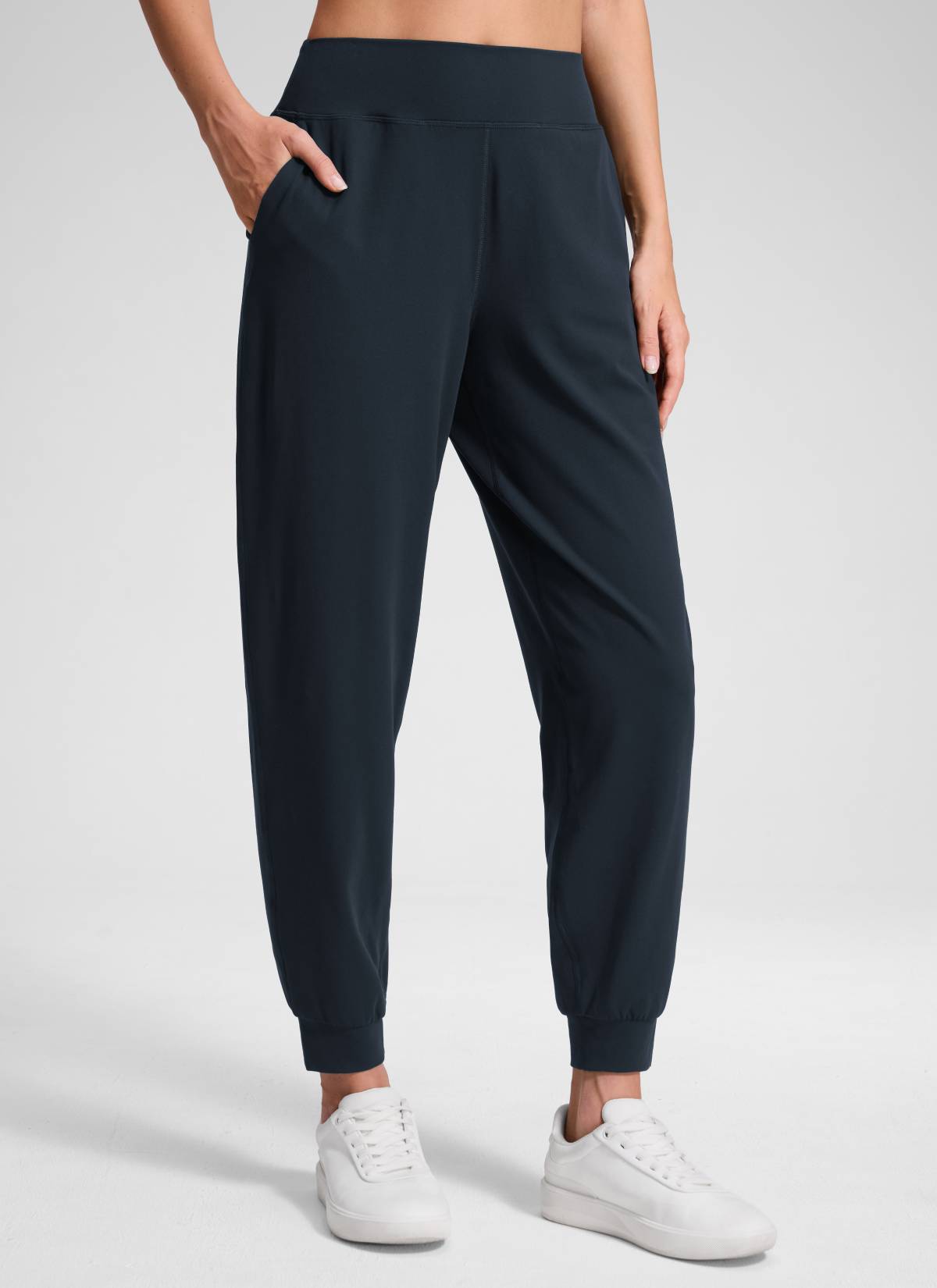 CRZ YOGA Chicas Jogger de Cintura Alta Butterluxe con Bolsillos True Navy