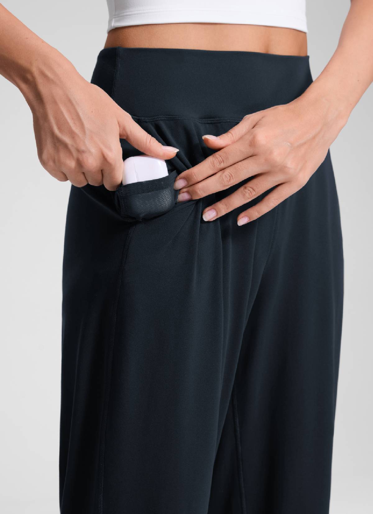 CRZ YOGA Chicas Jogger de Cintura Alta Butterluxe con Bolsillos True Navy