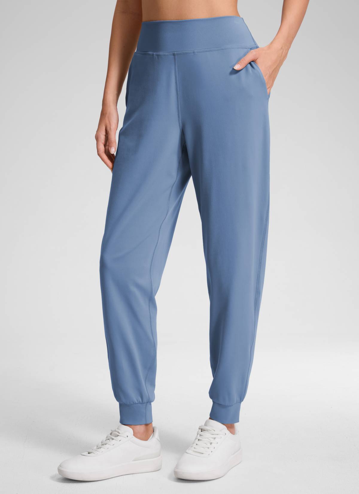 CRZ YOGA Chicas Jogger de Cintura Alta Butterluxe con Bolsillos Denim lavado
