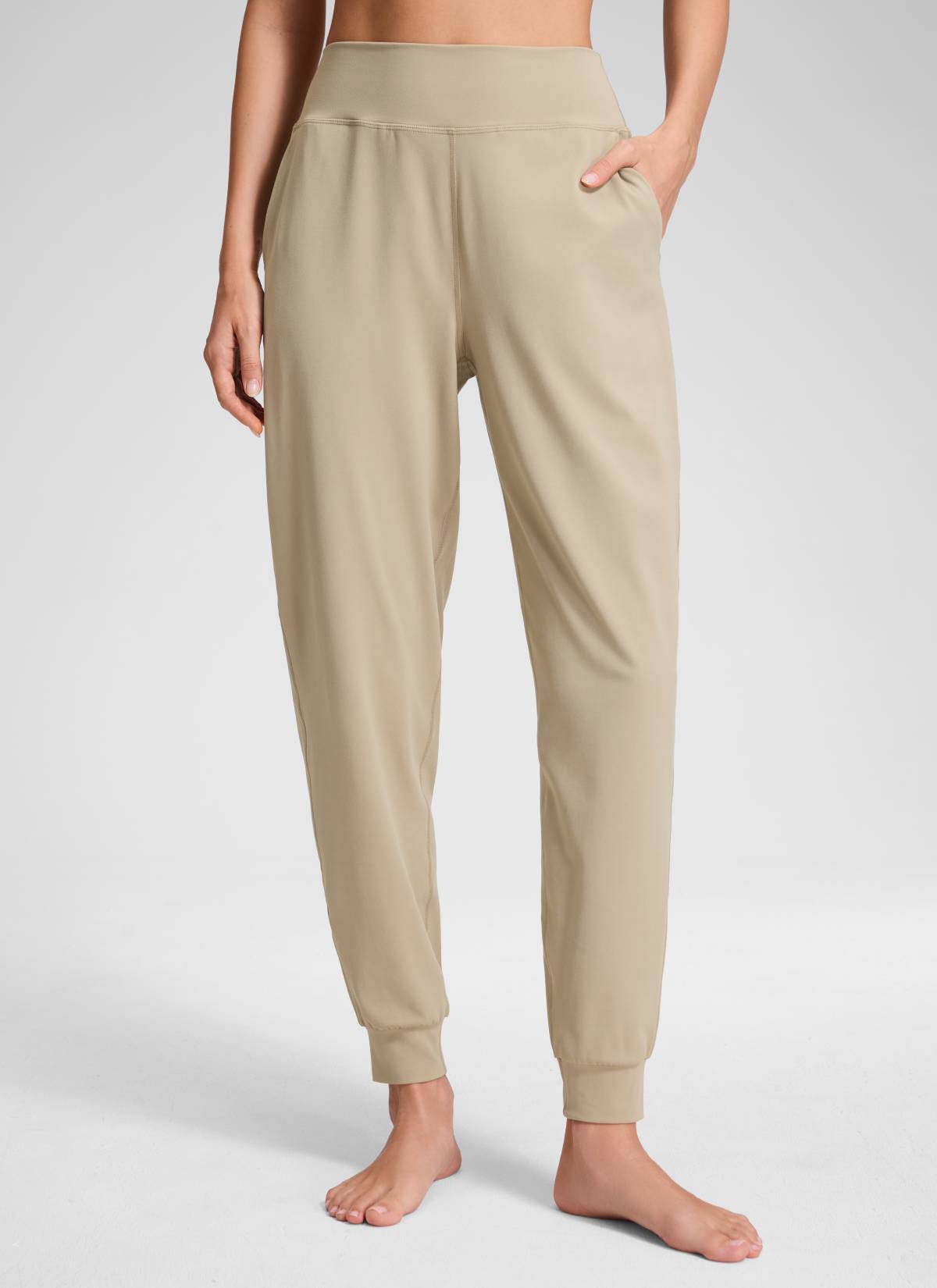 CRZ YOGA Chicas Jogger de Cintura Alta Butterluxe con Bolsillos Roble