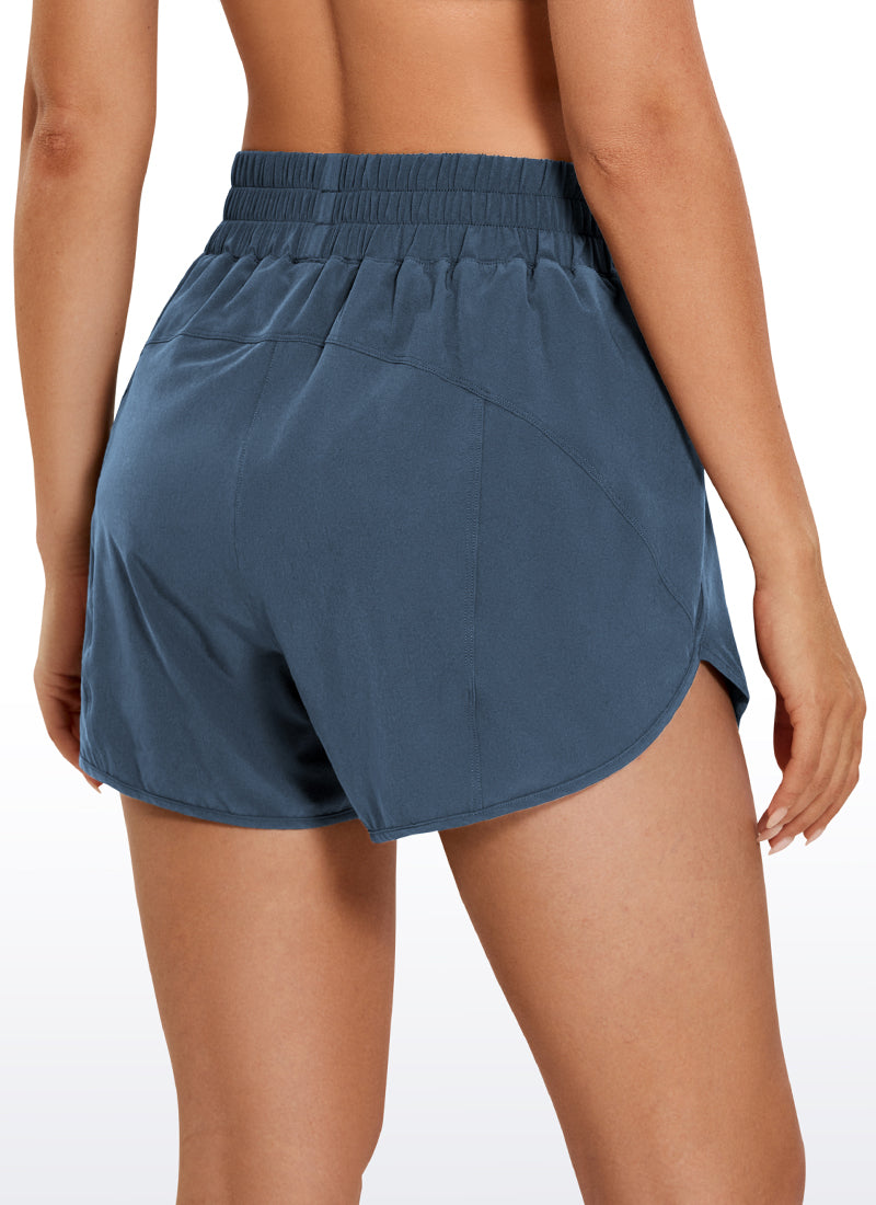 CRZYOGA Feathery Fit Suave Shorts con Forro de 3 Pulgadas para Mujer Stelindigo