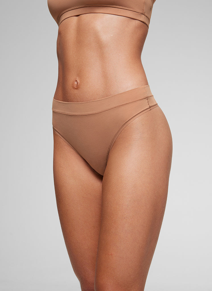 CRZ YOGA Softhold Tangas Mujer Talle Alto 3 Piezas Mojave Bronceado 2 3paquetes