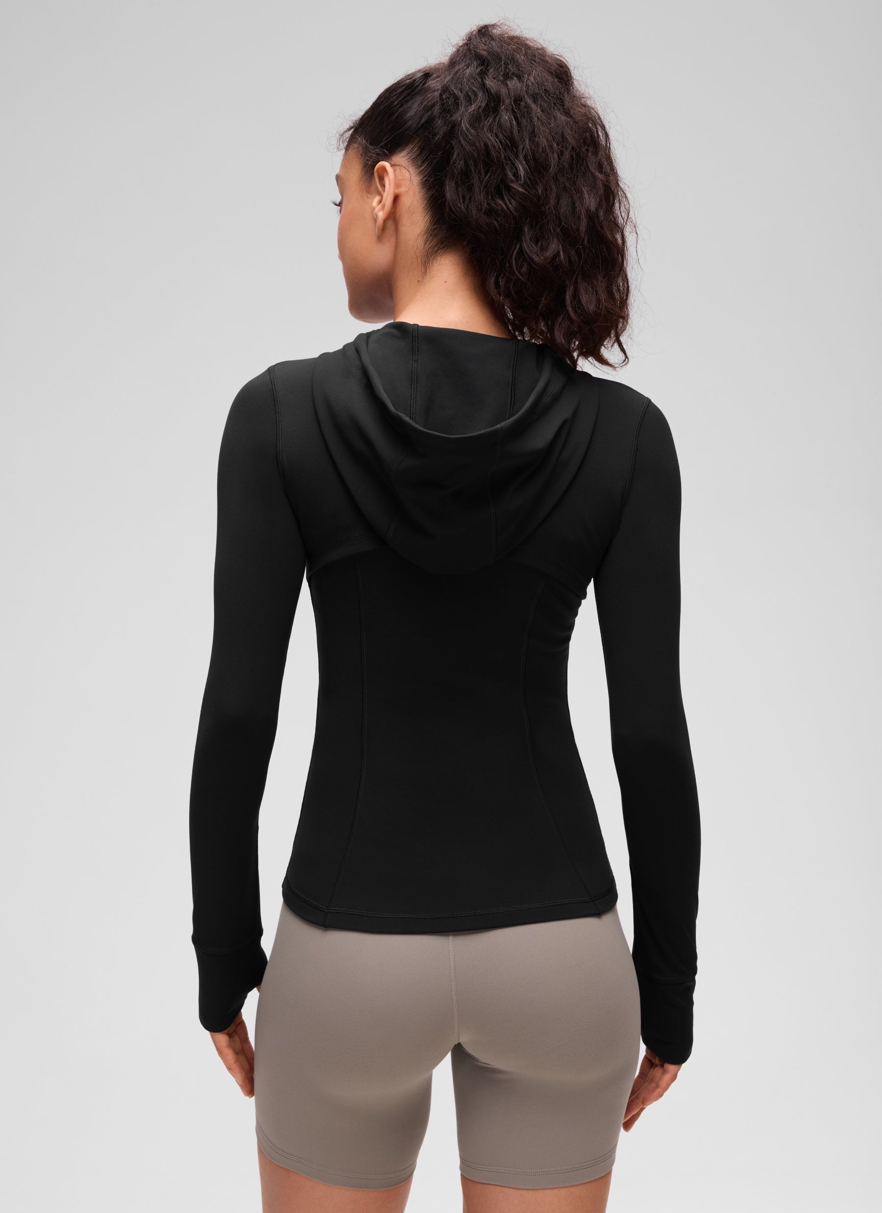 CRZ YOGA Mujer Sudadera con Capucha y Cremallera Negro
