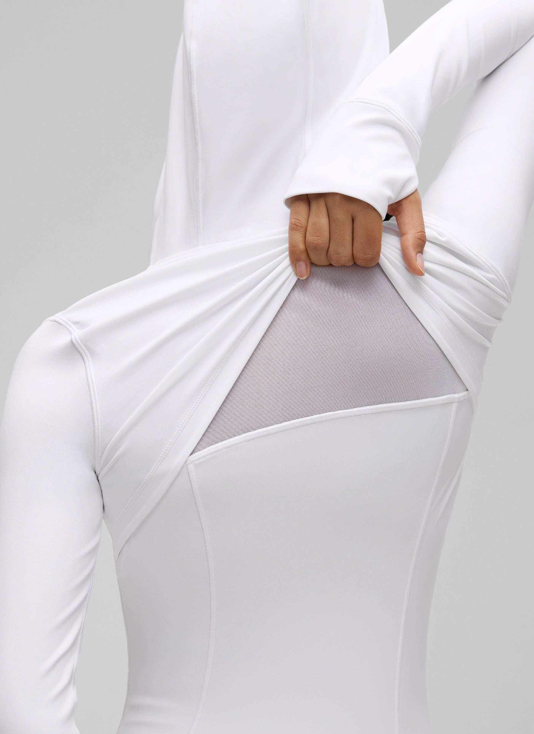 CRZ YOGA Mujer Sudadera con Capucha y Cremallera blanco