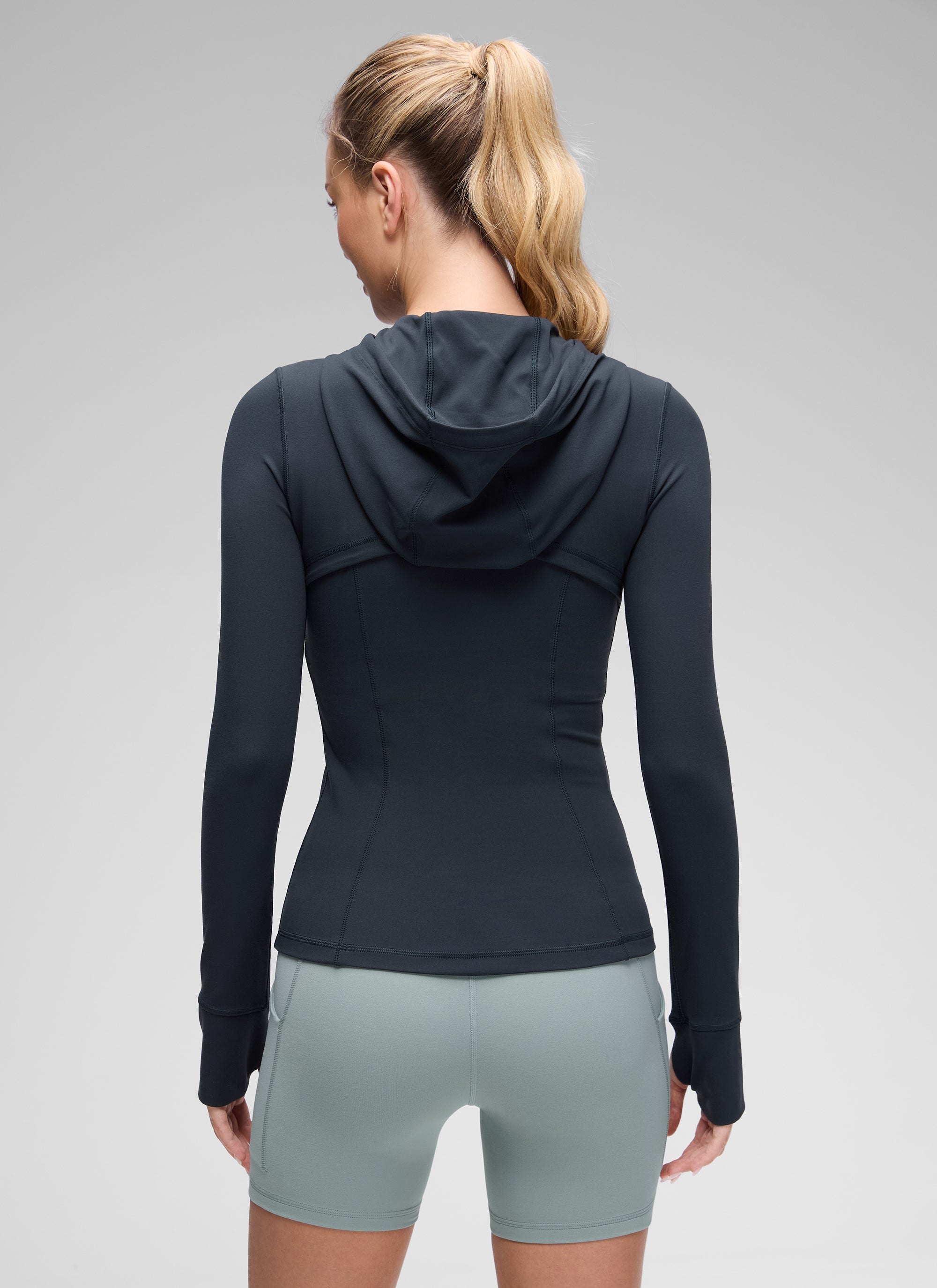 CRZ YOGA Mujer Sudadera con Capucha y Cremallera True Navy