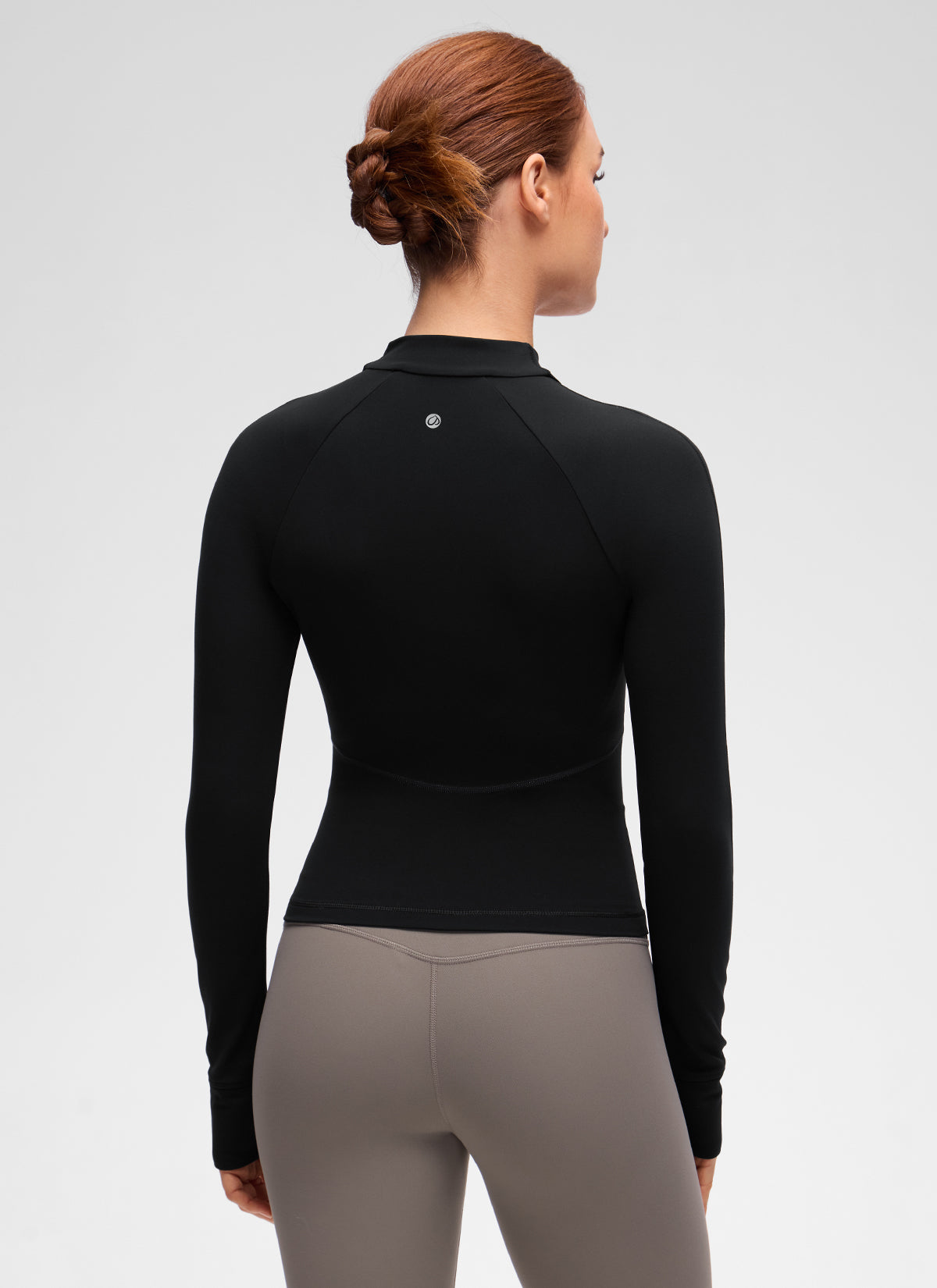 CRZ YOGA Chaqueta de Mujer Butterluxe, de Cuello en V y A la Cintura Negro