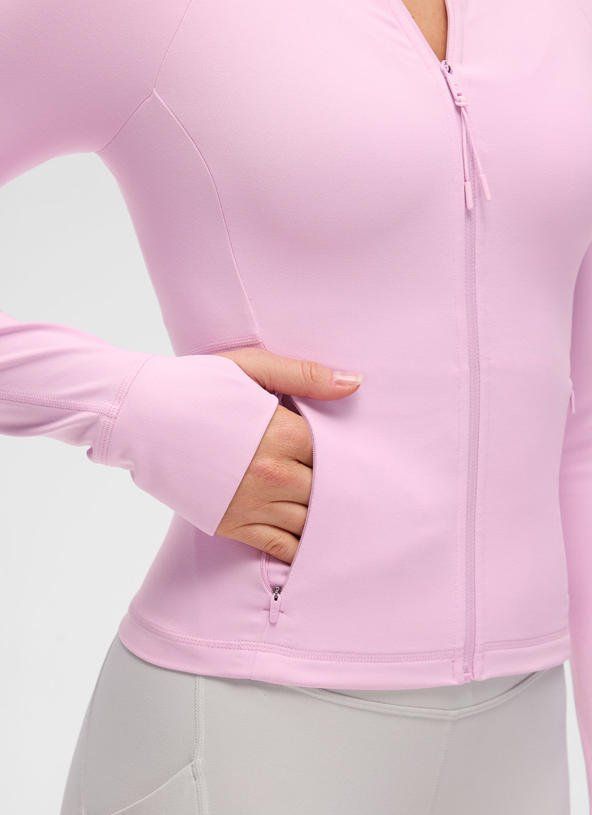 CRZ YOGA Chaqueta de Mujer Butterluxe, de Cuello en V y A la Cintura Vita Rosa