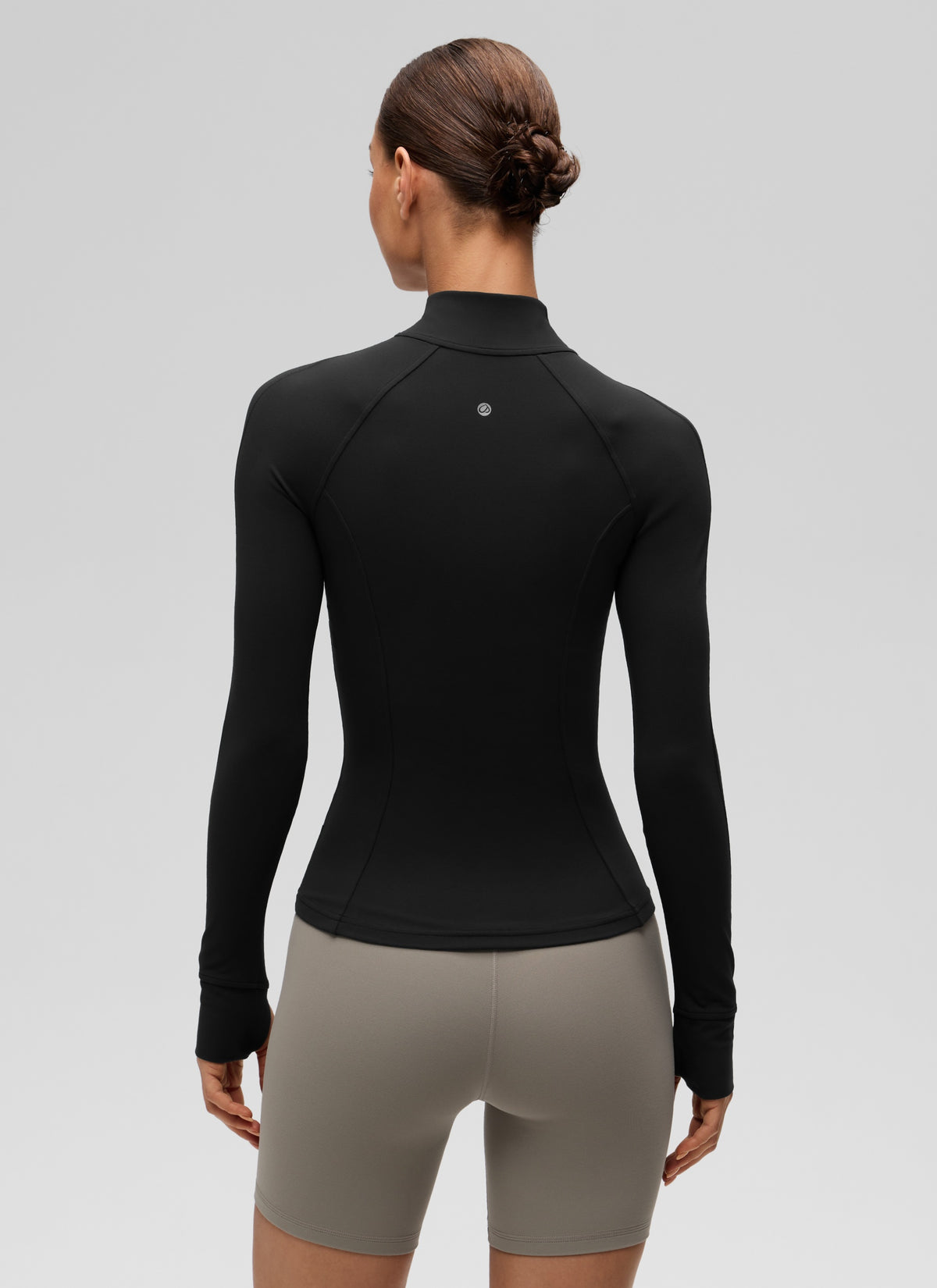 CRZ YOGA Butterluxe Chaqueta con Cremallera Completa y Manga Larga para Mujer Negro