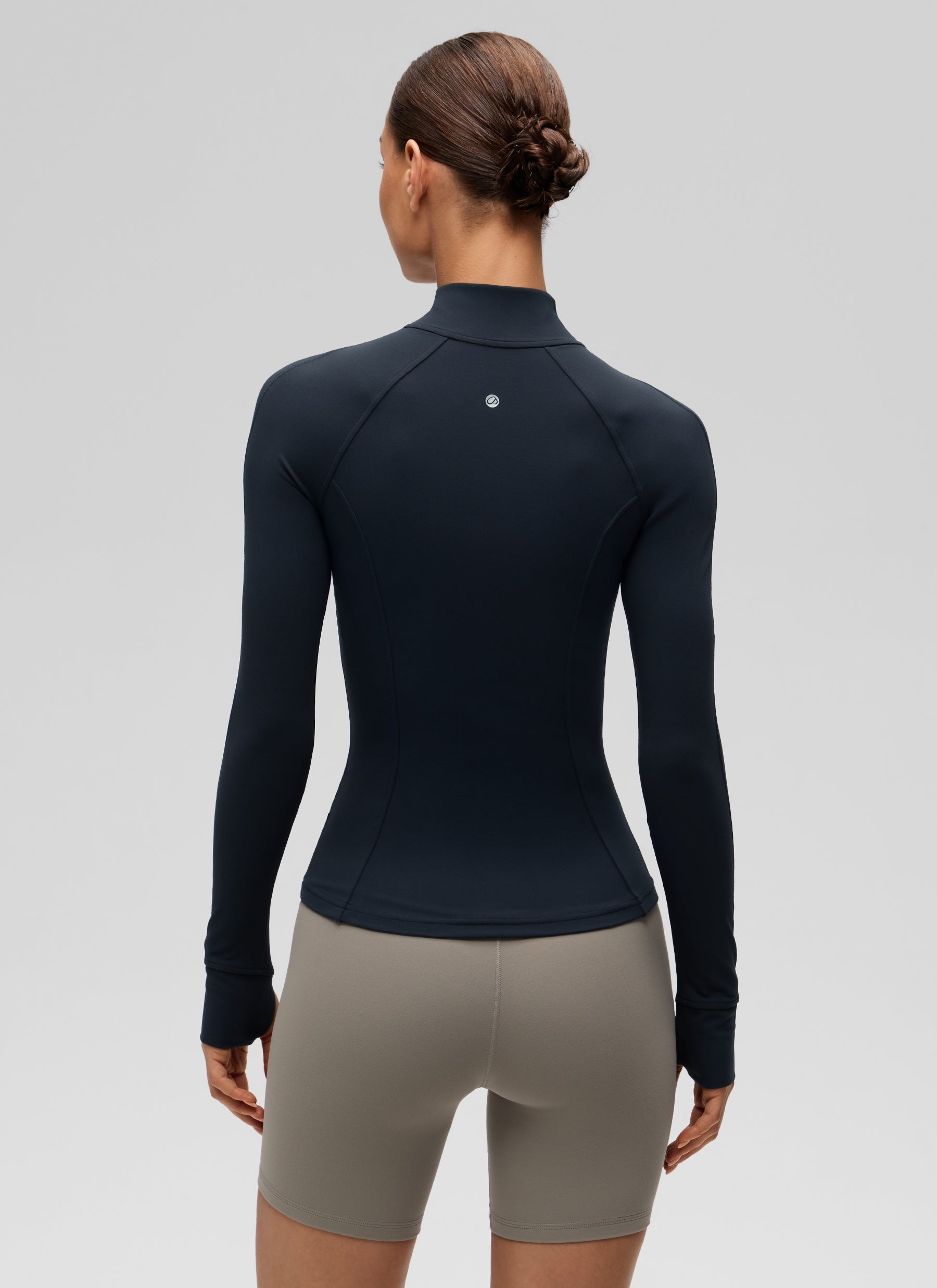 CRZ YOGA Butterluxe Chaqueta con Cremallera Completa y Manga Larga para Mujer True Navy