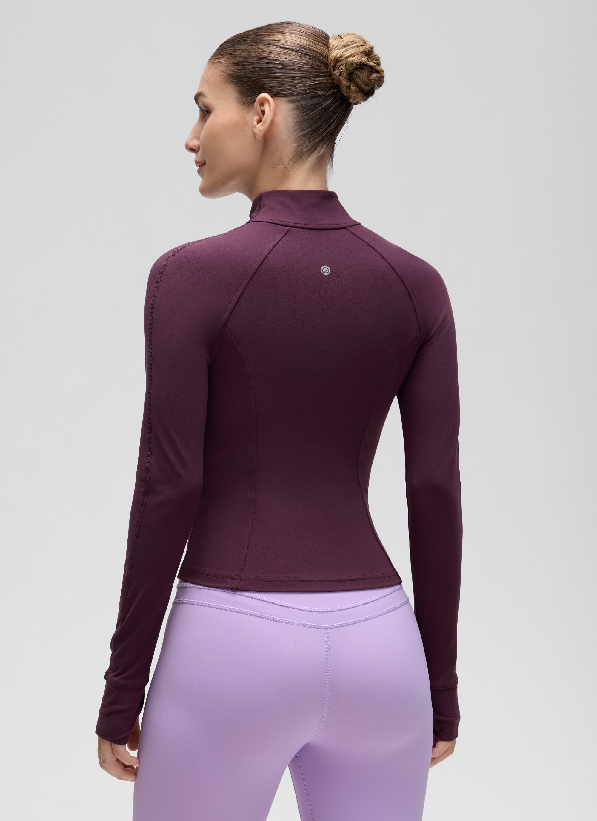 CRZ YOGA Butterluxe Chaqueta Corta con Bolsillos y Cremallera Completa Deep Purple