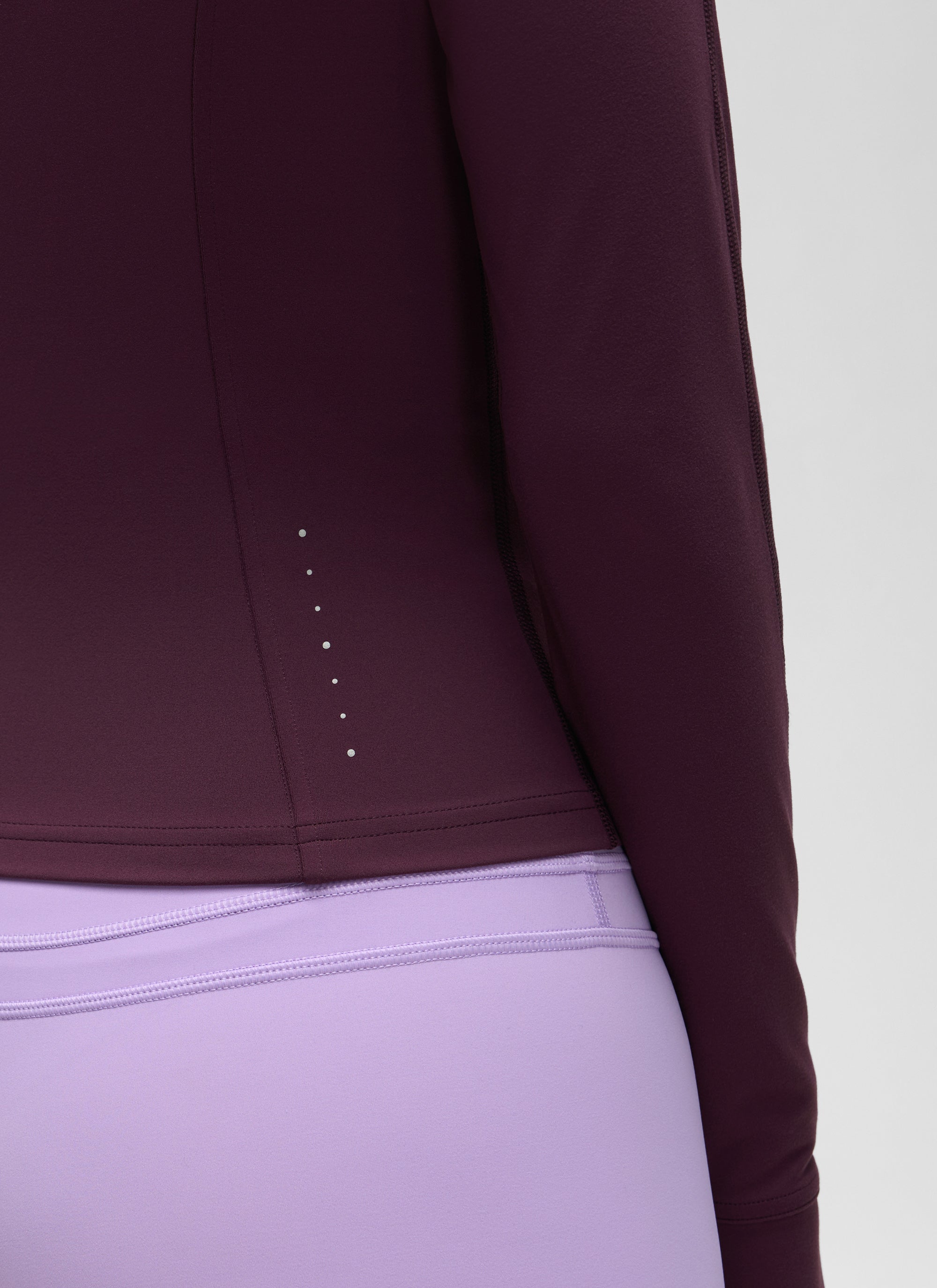 CRZ YOGA Butterluxe Chaqueta Corta con Bolsillos y Cremallera Completa Deep Purple