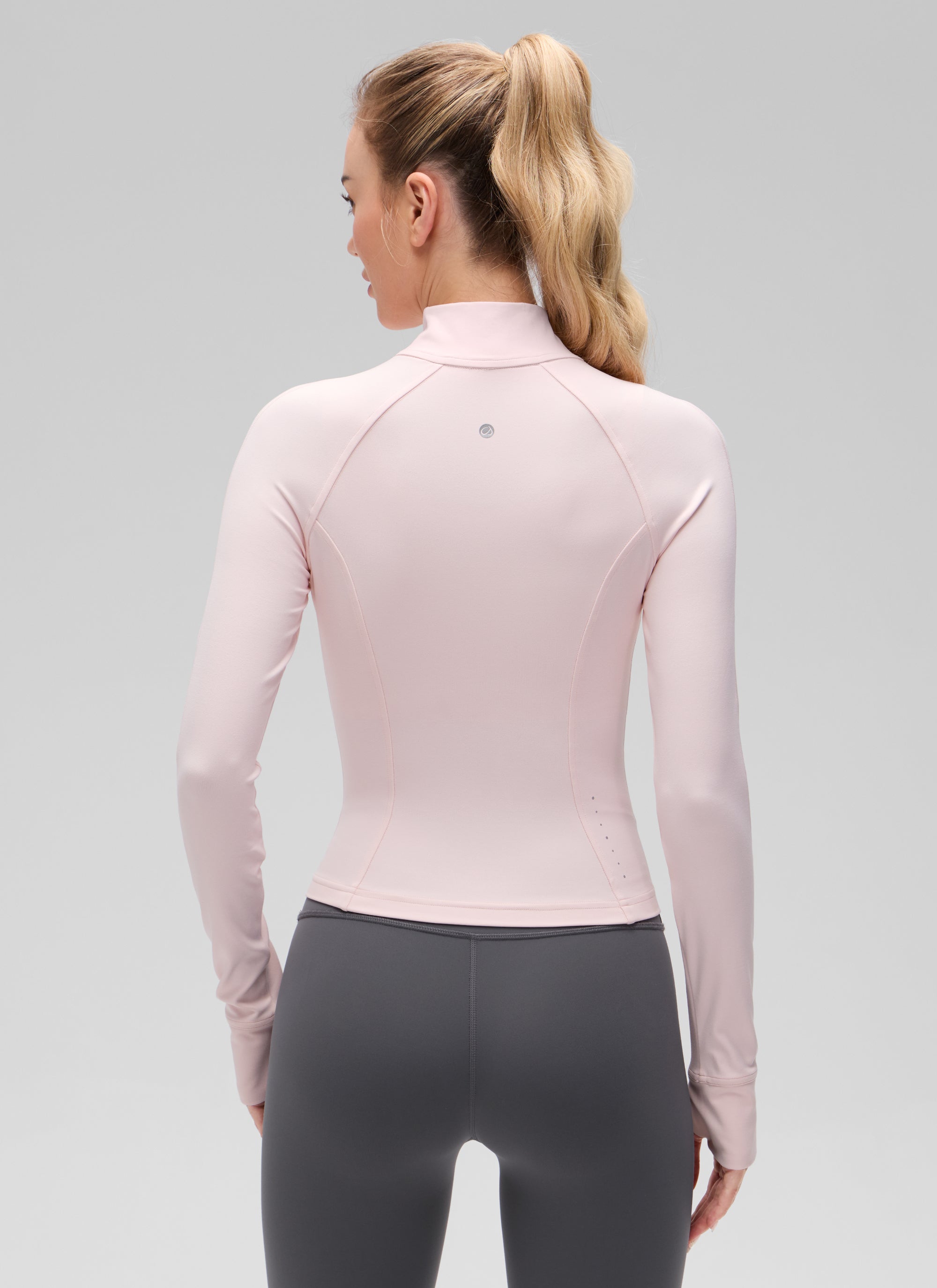 CRZ YOGA Butterluxe Chaqueta Corta con Bolsillos y Cremallera Completa Rosa Fresa