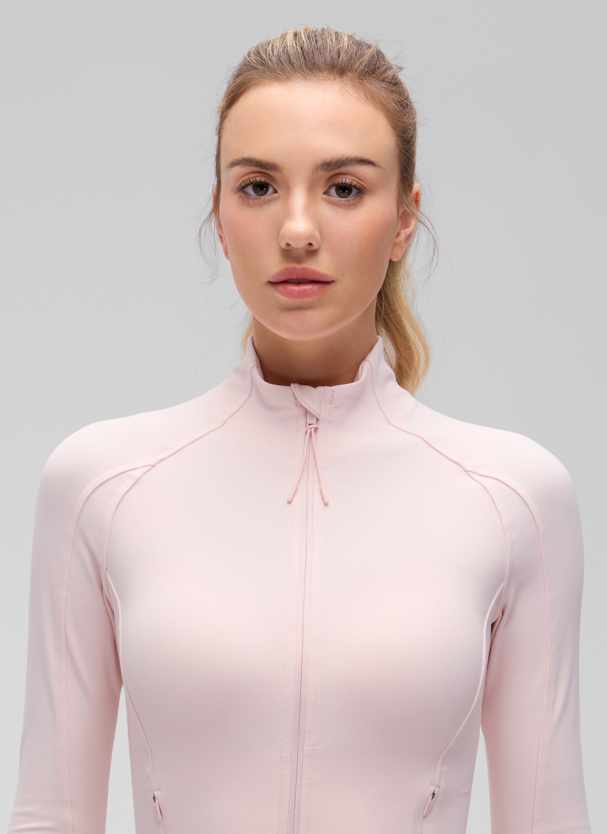 CRZ YOGA Butterluxe Chaqueta Corta con Bolsillos y Cremallera Completa Rosa Fresa