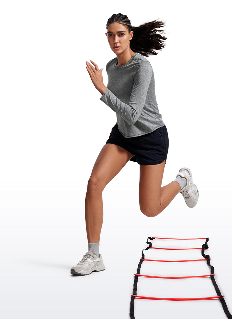 CRZ YOGA UPF 50+ Camiseta con Mangas Largas para Mujer Brezo de platino