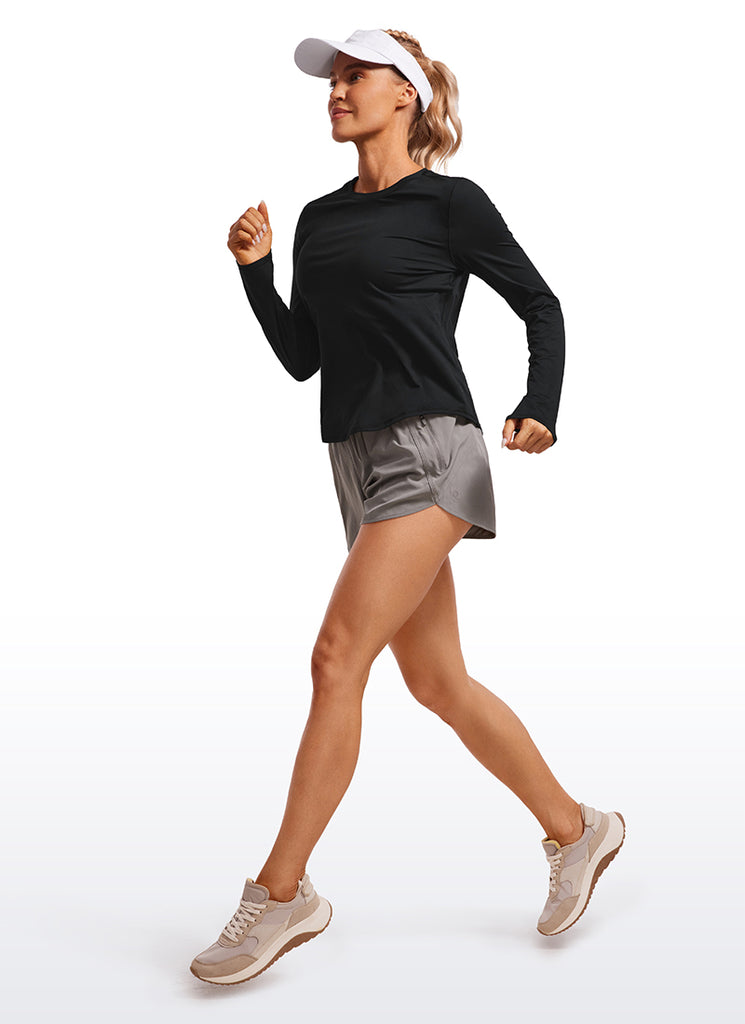 CRZ YOGA UPF 50+ Camiseta con Mangas Largas para Mujer Negro