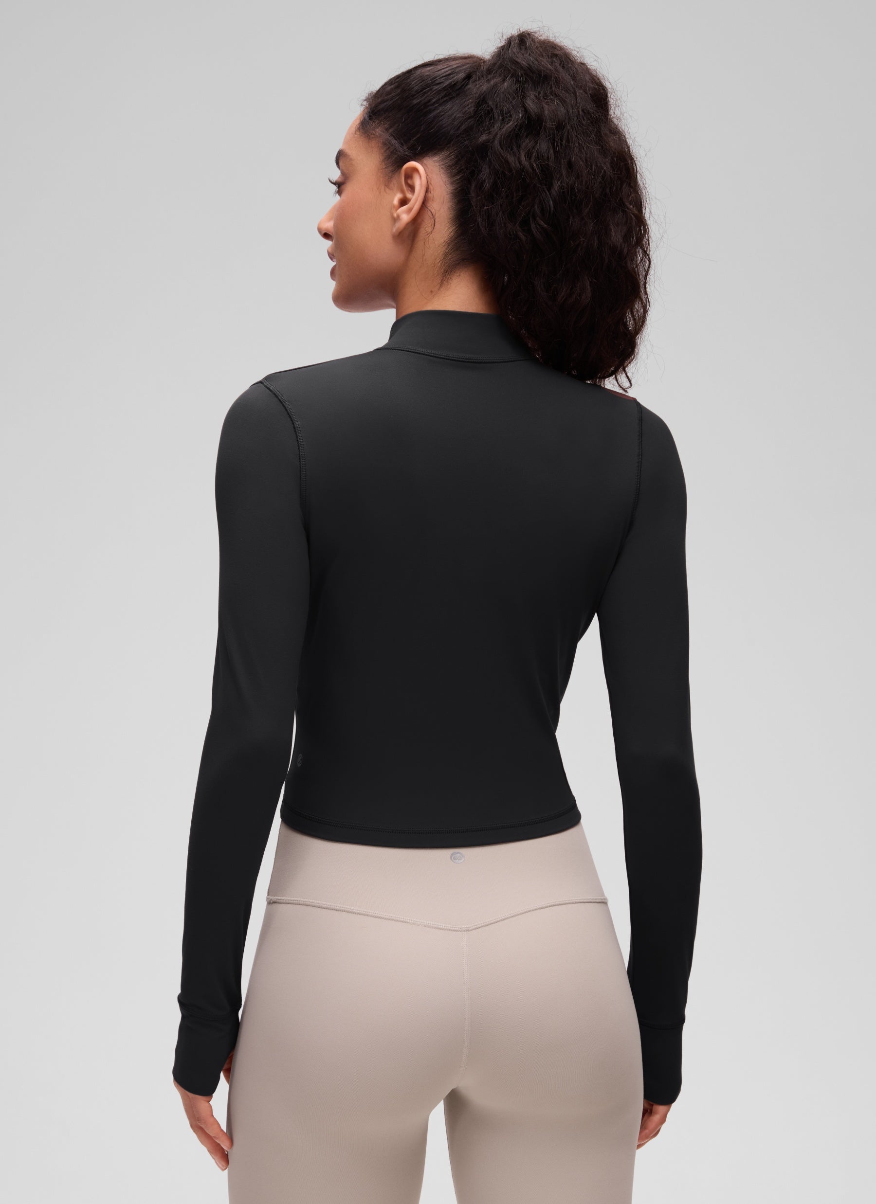 CRZ YOGA Chaquetas cortas Butterluxe Cremallera completa Negro