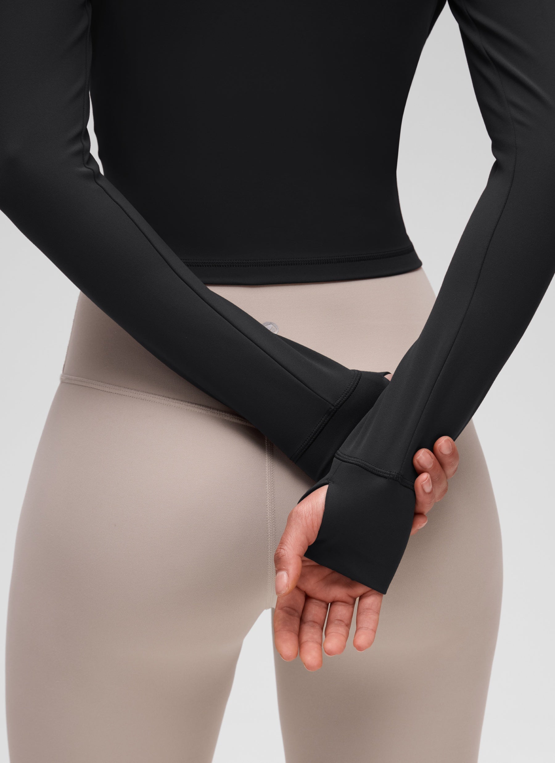 CRZ YOGA Chaquetas cortas Butterluxe Cremallera completa Negro