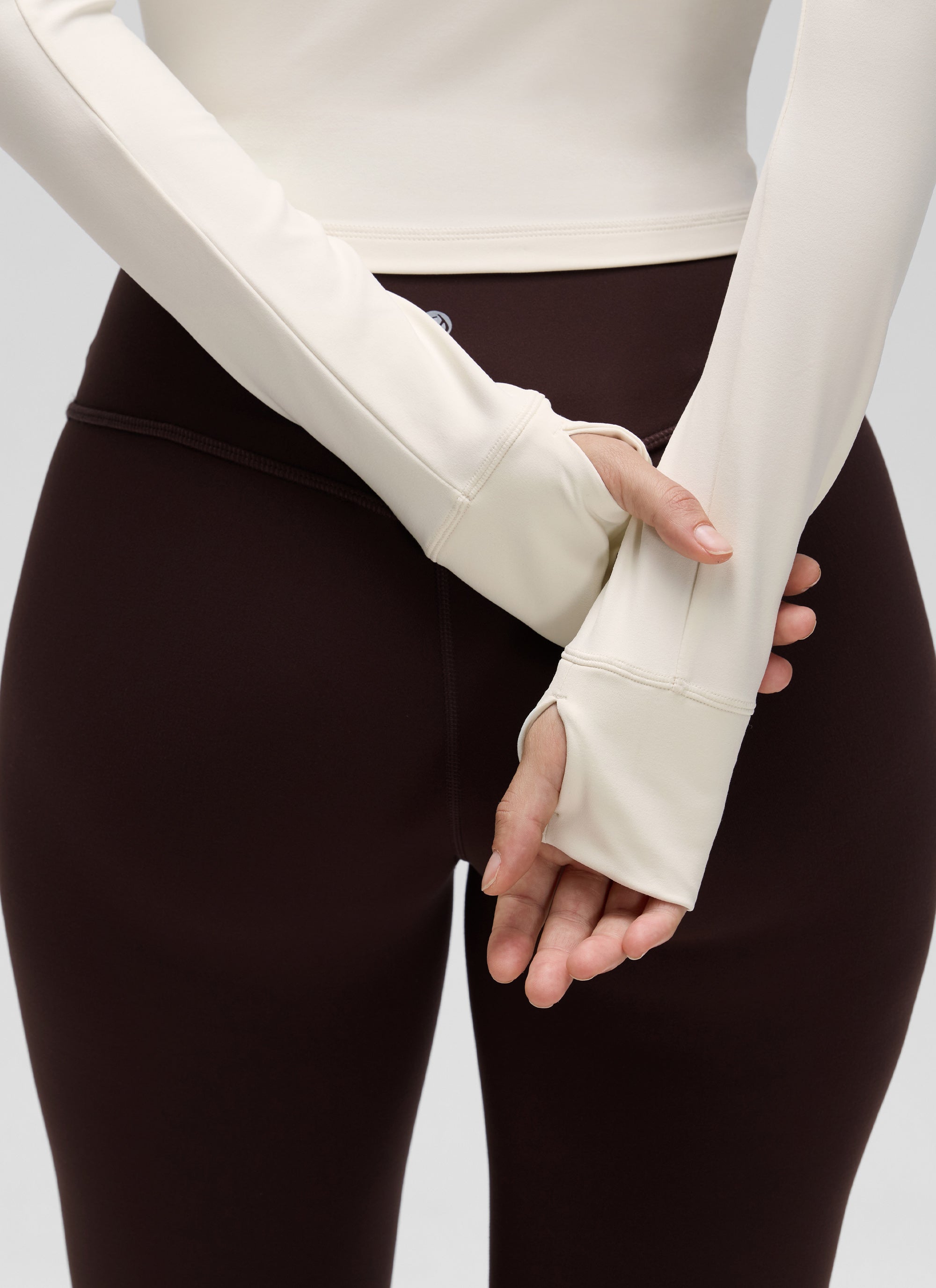 CRZ YOGA Chaquetas cortas Butterluxe Cremallera completa Albaricoque blanco
