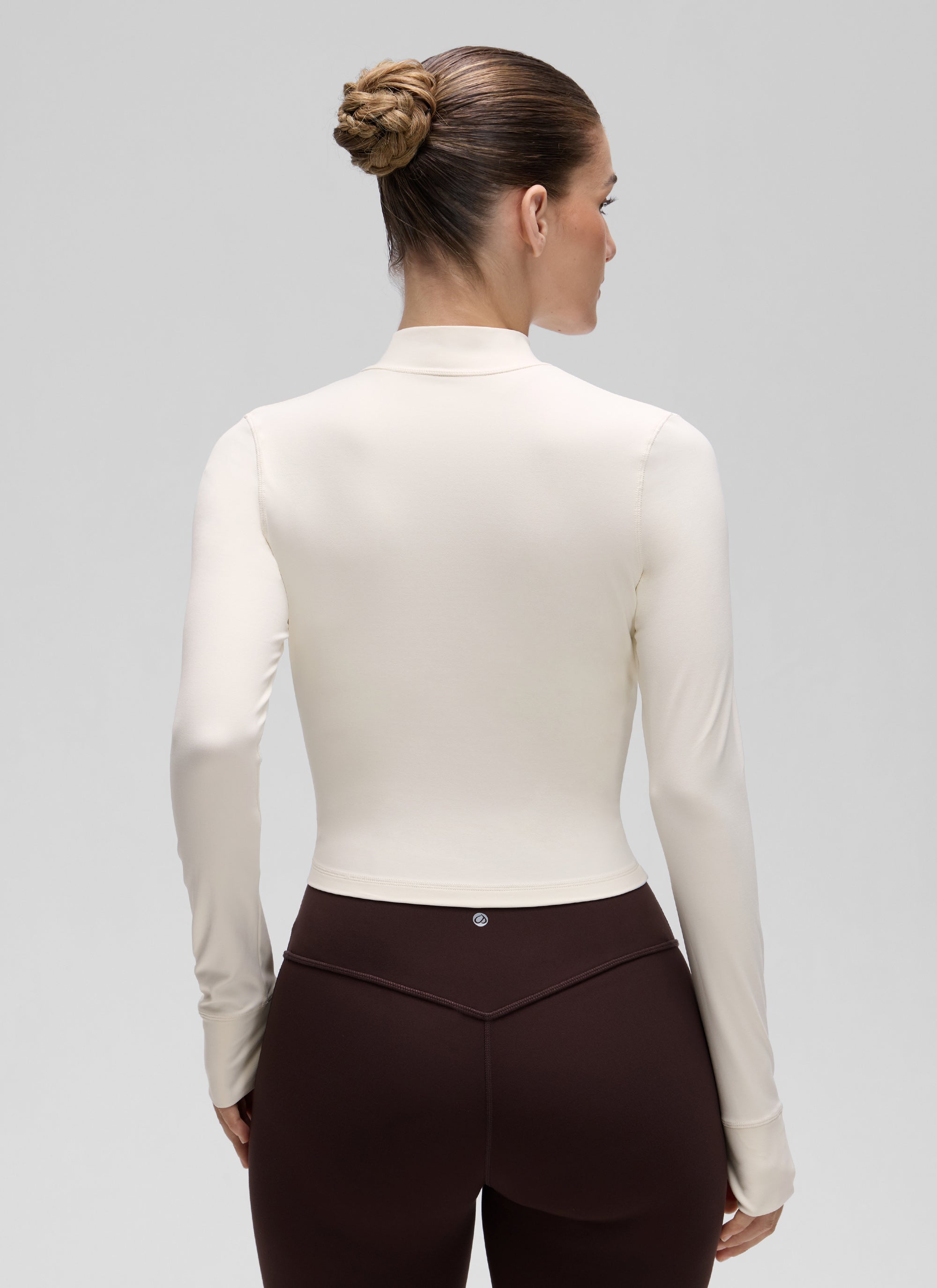 CRZ YOGA Chaquetas cortas Butterluxe Cremallera completa Albaricoque blanco