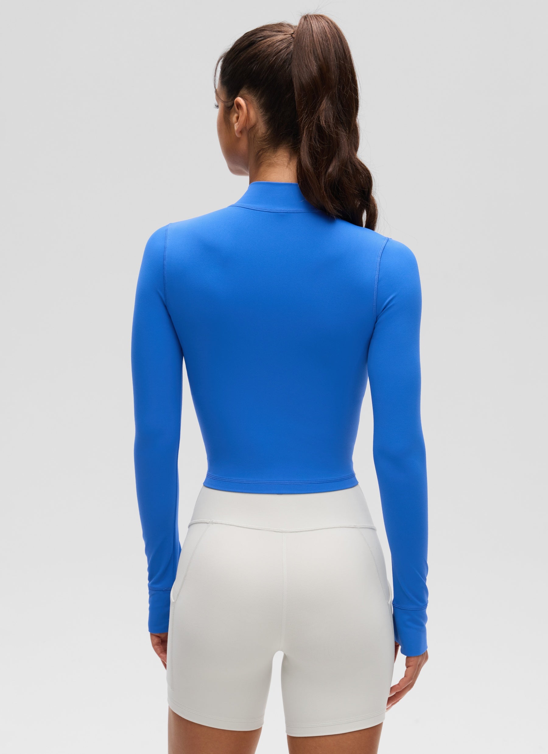 CRZ YOGA Chaquetas cortas Butterluxe Cremallera completa Azul Destello