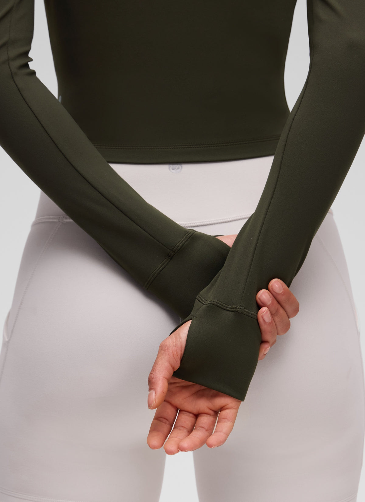 CRZ YOGA Chaquetas cortas Butterluxe Cremallera completa Verde Oliva