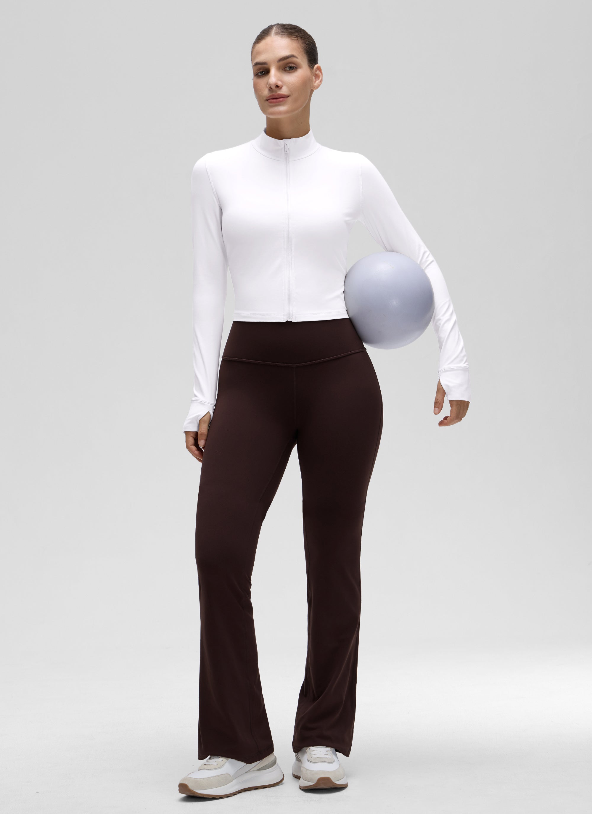 CRZ YOGA Chaquetas cortas Butterluxe Cremallera completa blanco