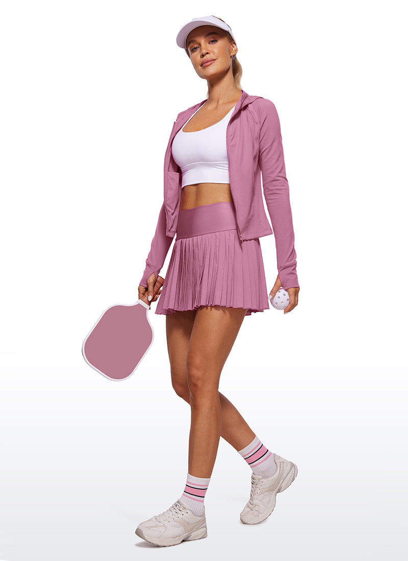 CRZ YOGA Sudaderas con capucha Butterluxe Cremallera completa Polvo de Terciopelo