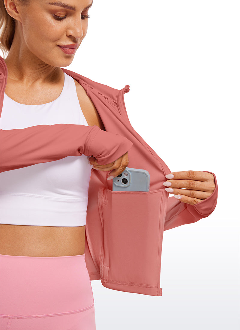 CRZ YOGA Sudaderas con capucha Butterluxe Cremallera completa Gavanza