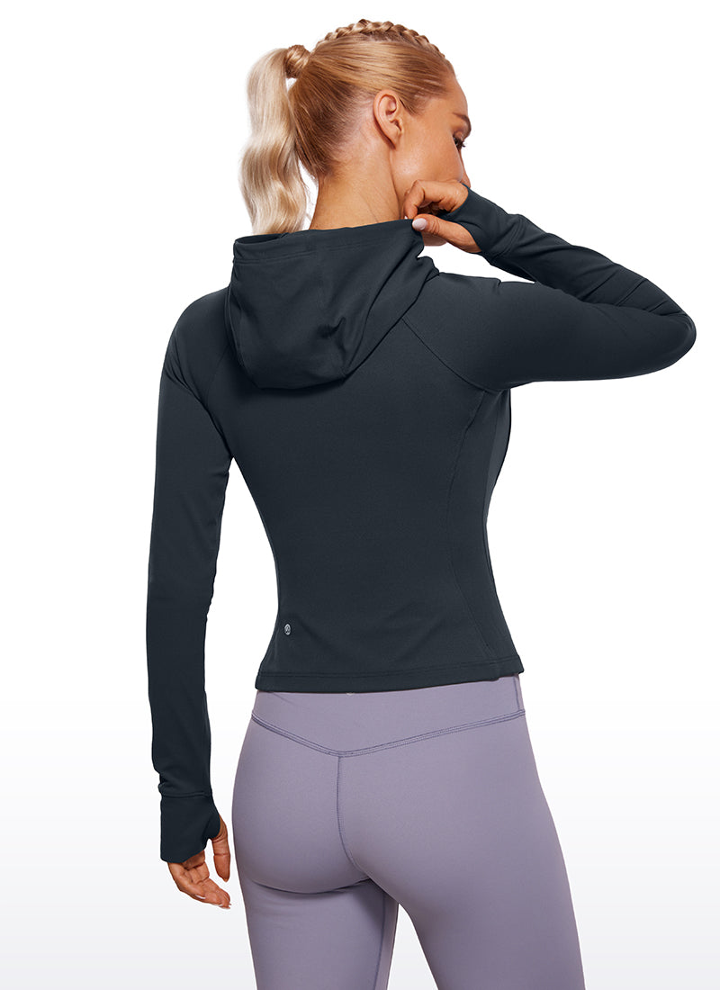CRZ YOGA Sudaderas con capucha Butterluxe Cremallera completa True Navy