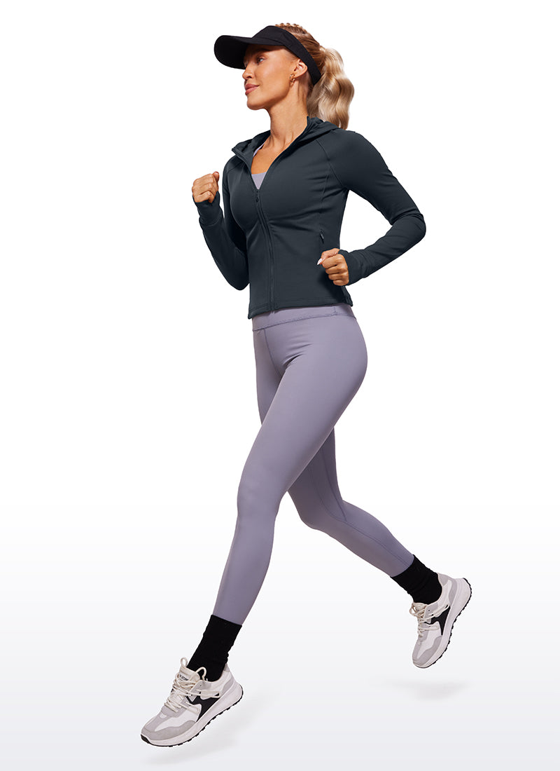CRZ YOGA Sudaderas con capucha Butterluxe Cremallera completa True Navy