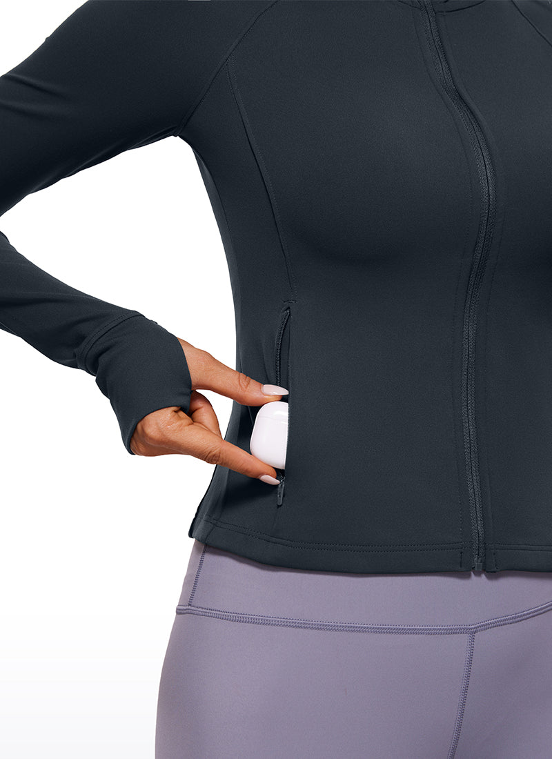 CRZ YOGA Sudaderas con capucha Butterluxe Cremallera completa True Navy